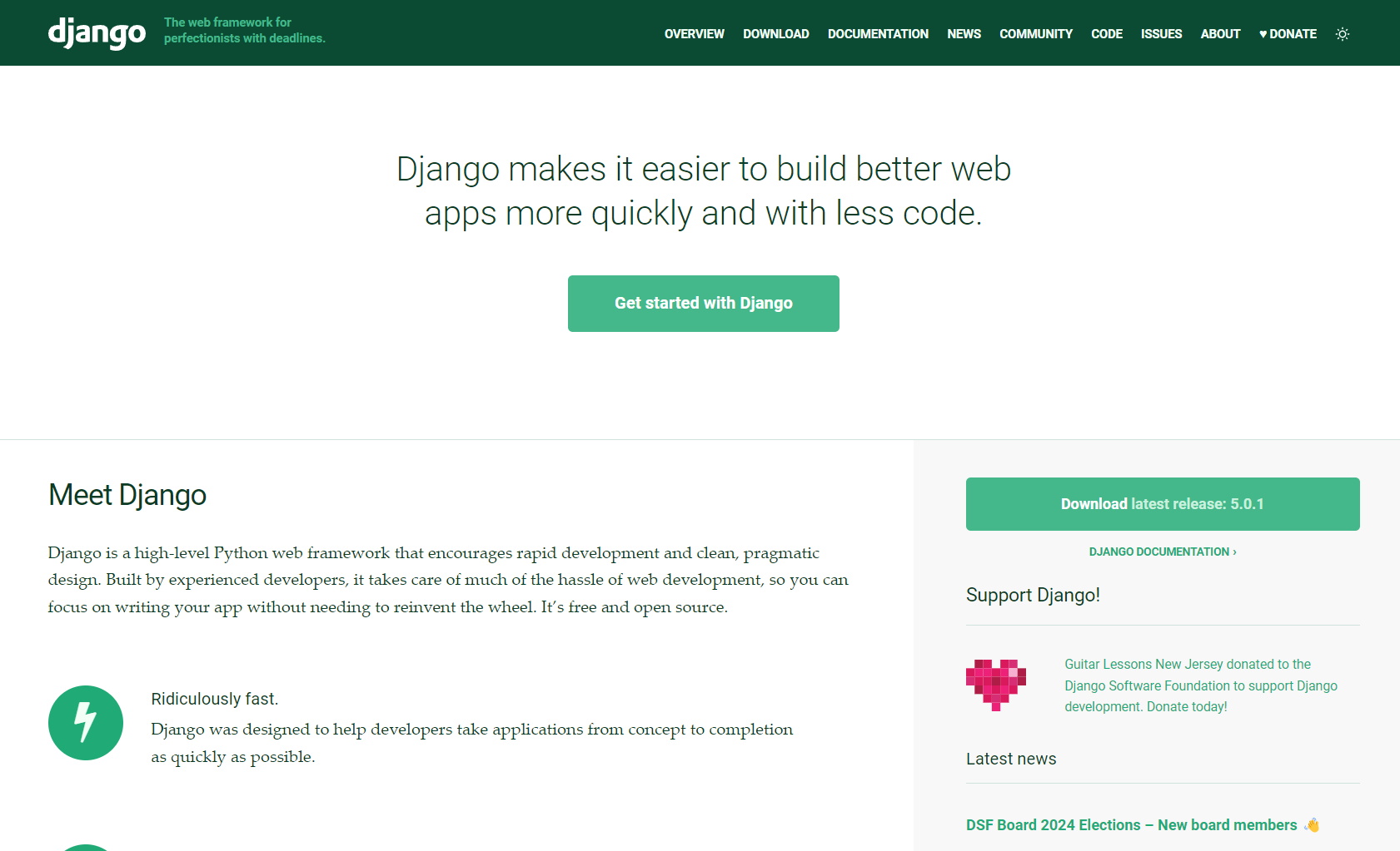 Django official website