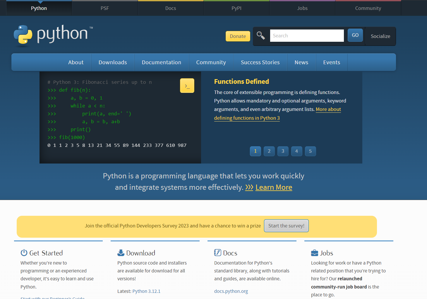 Python official website