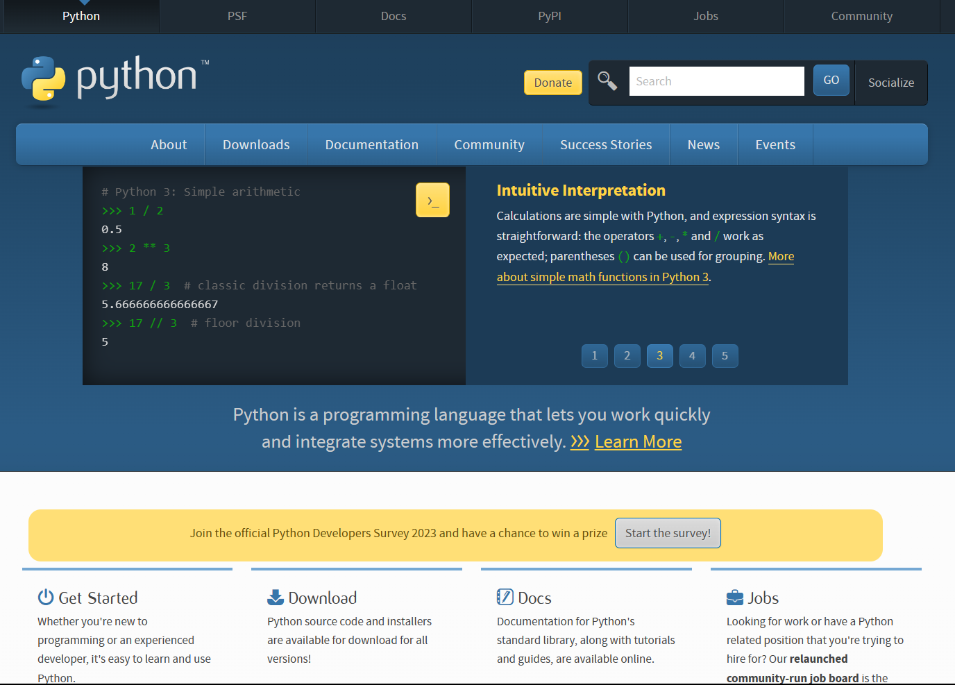 Python website