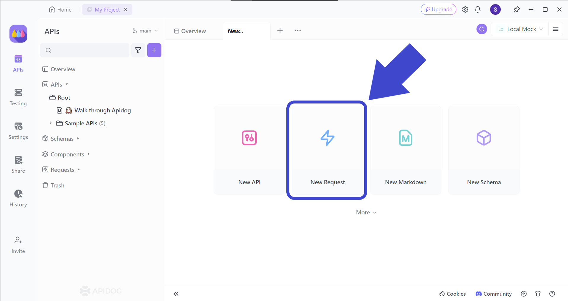 fazer nova solicitação de api como fetch api apidog