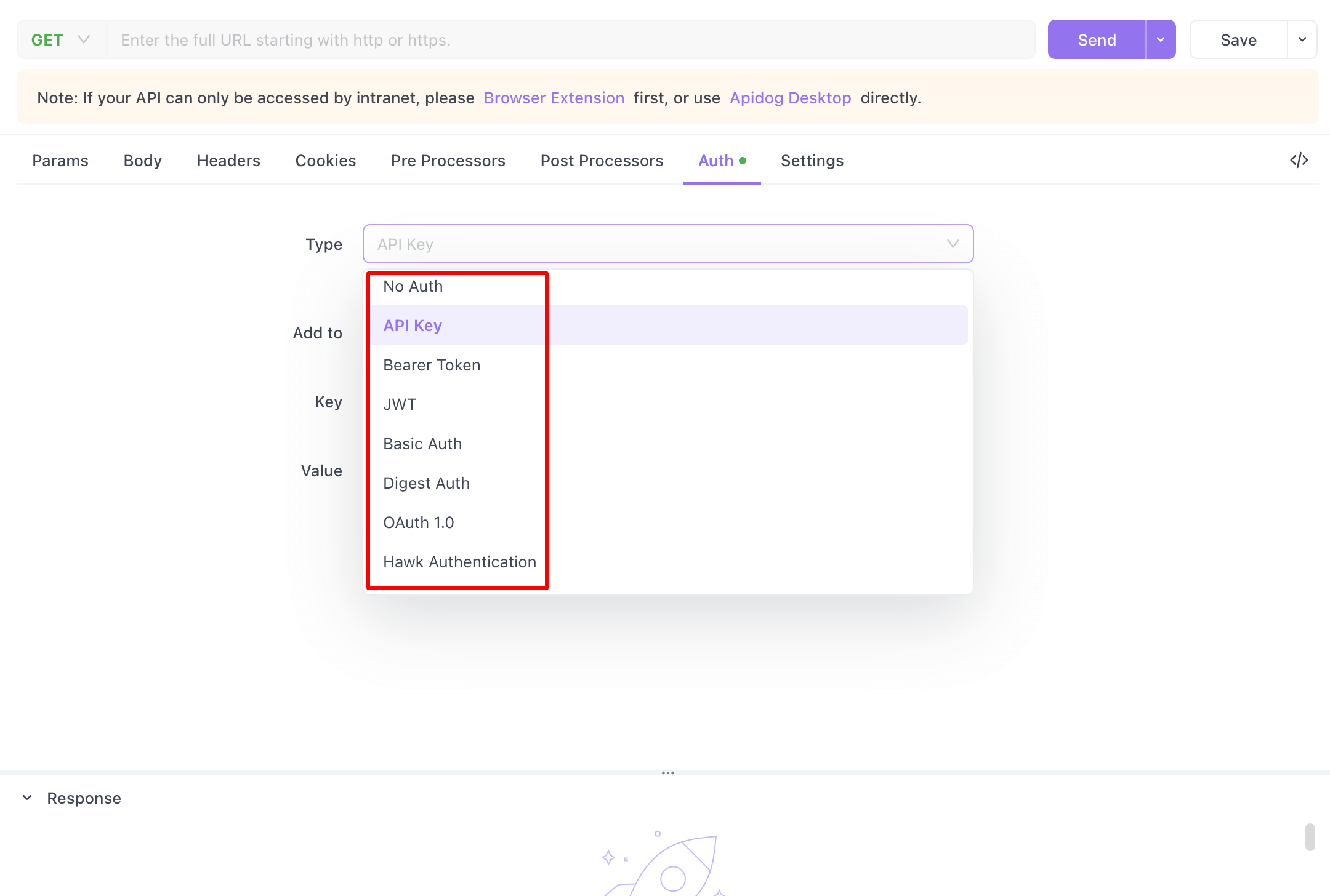 Apidog para Segurança de API da Web