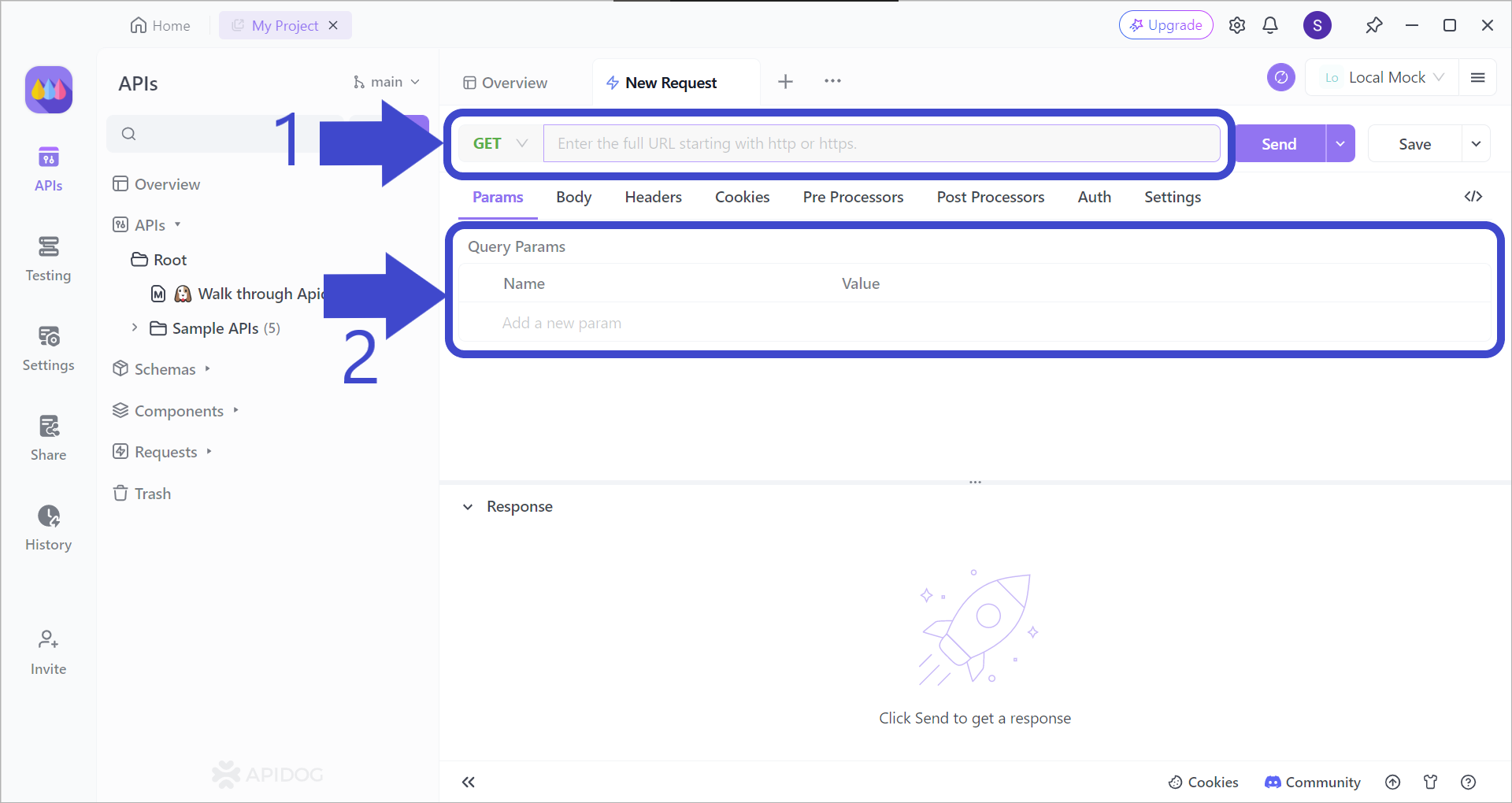 adicione detalhes à solicitação de api apidog