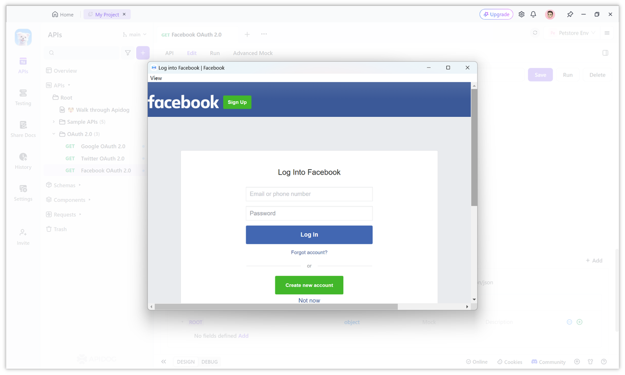 FacebookのOAuth 2.0認証プロセスを実装する