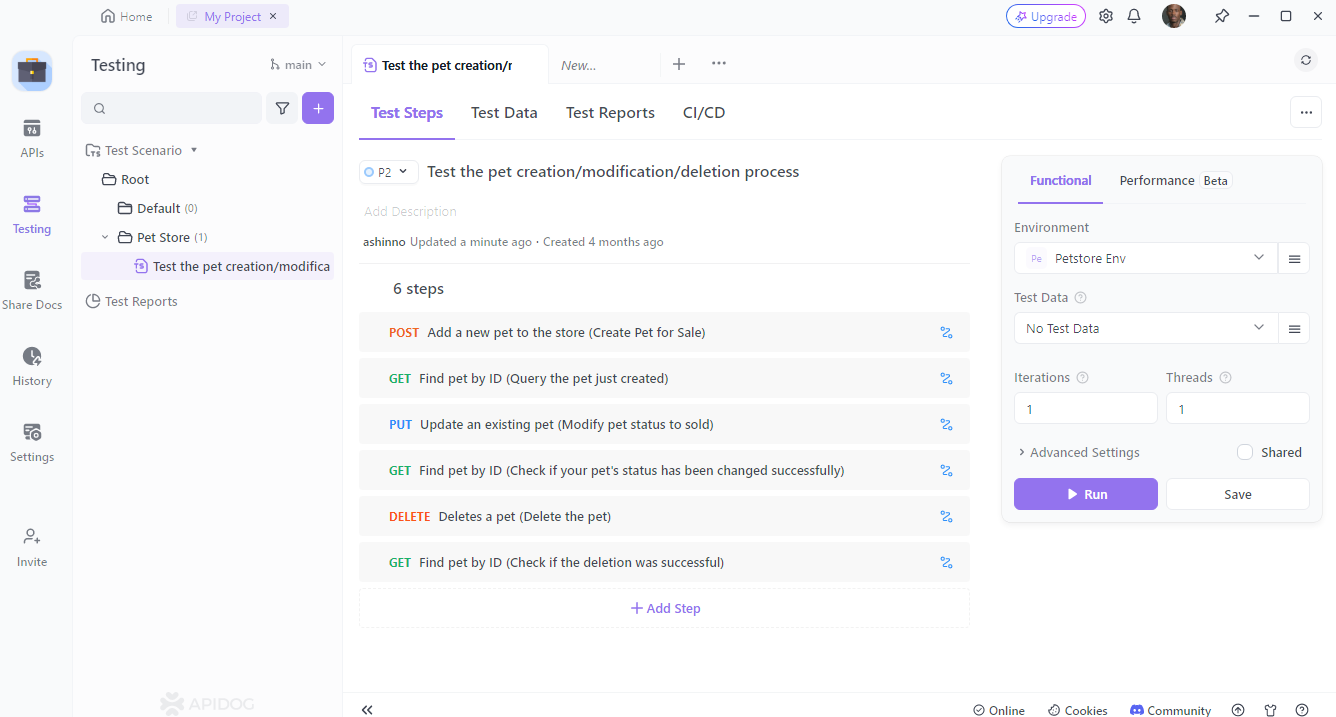 Run Your Tests in Apidog