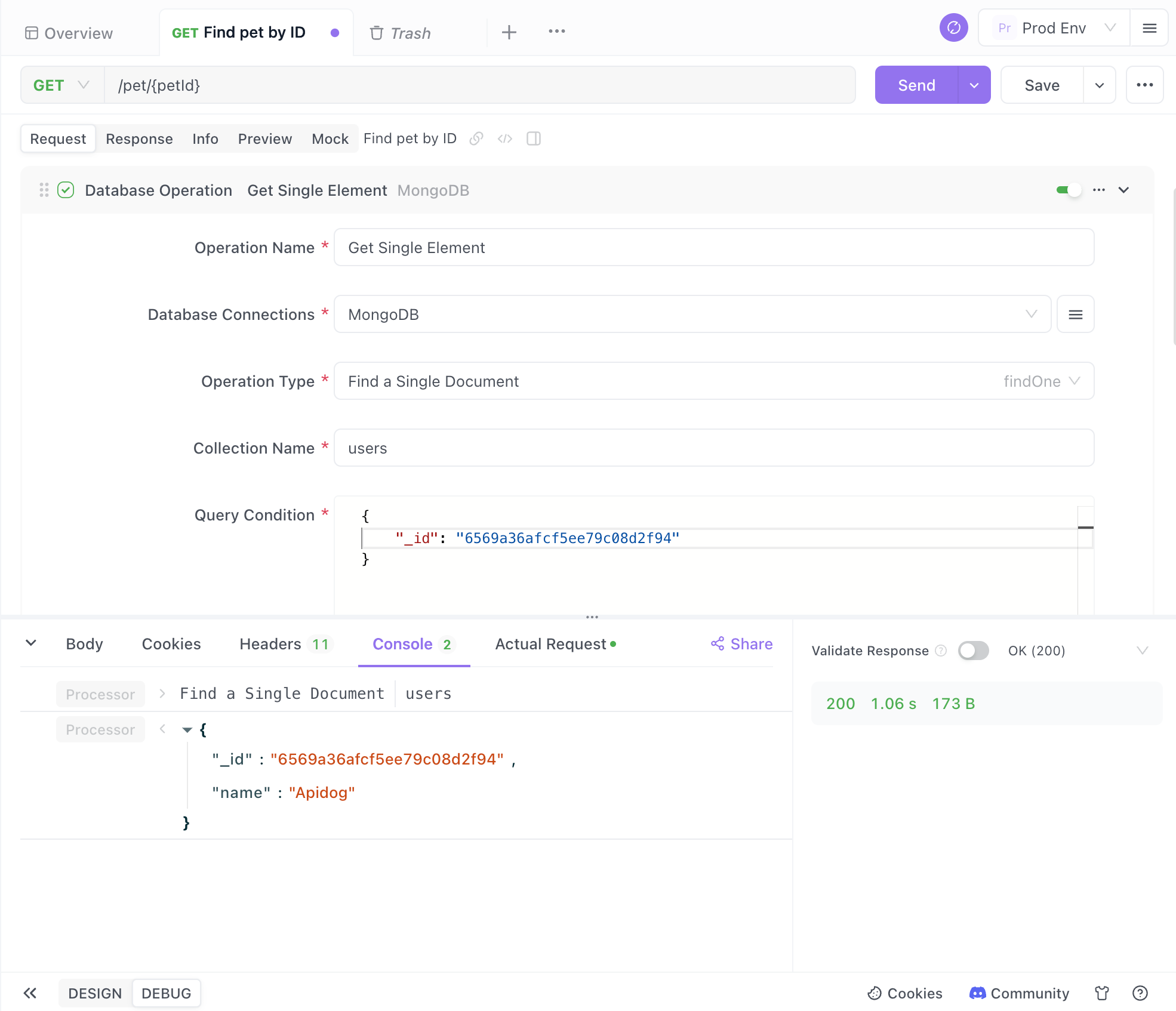  write the corresponding content in JSON in "Query Conditions" in Apidog