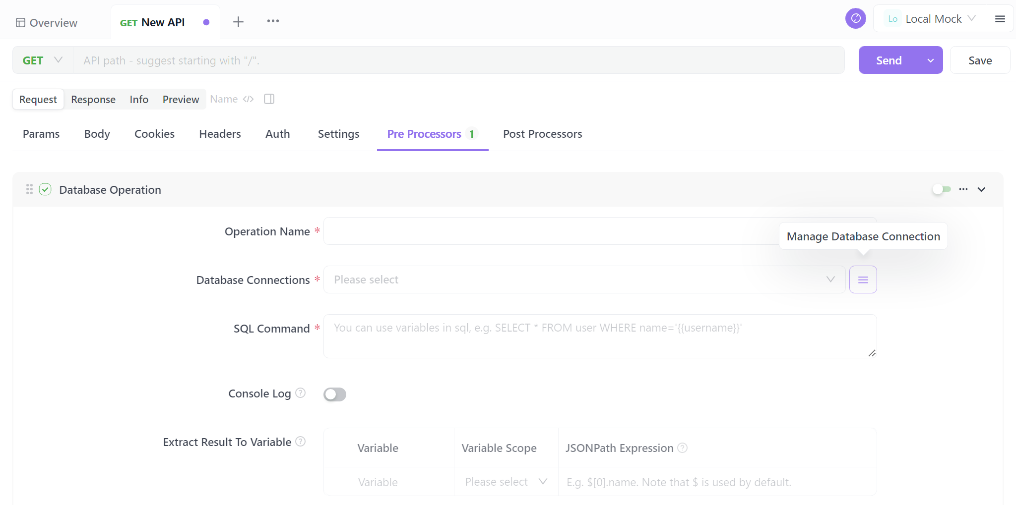 apidog step 1 connect api to mysql database