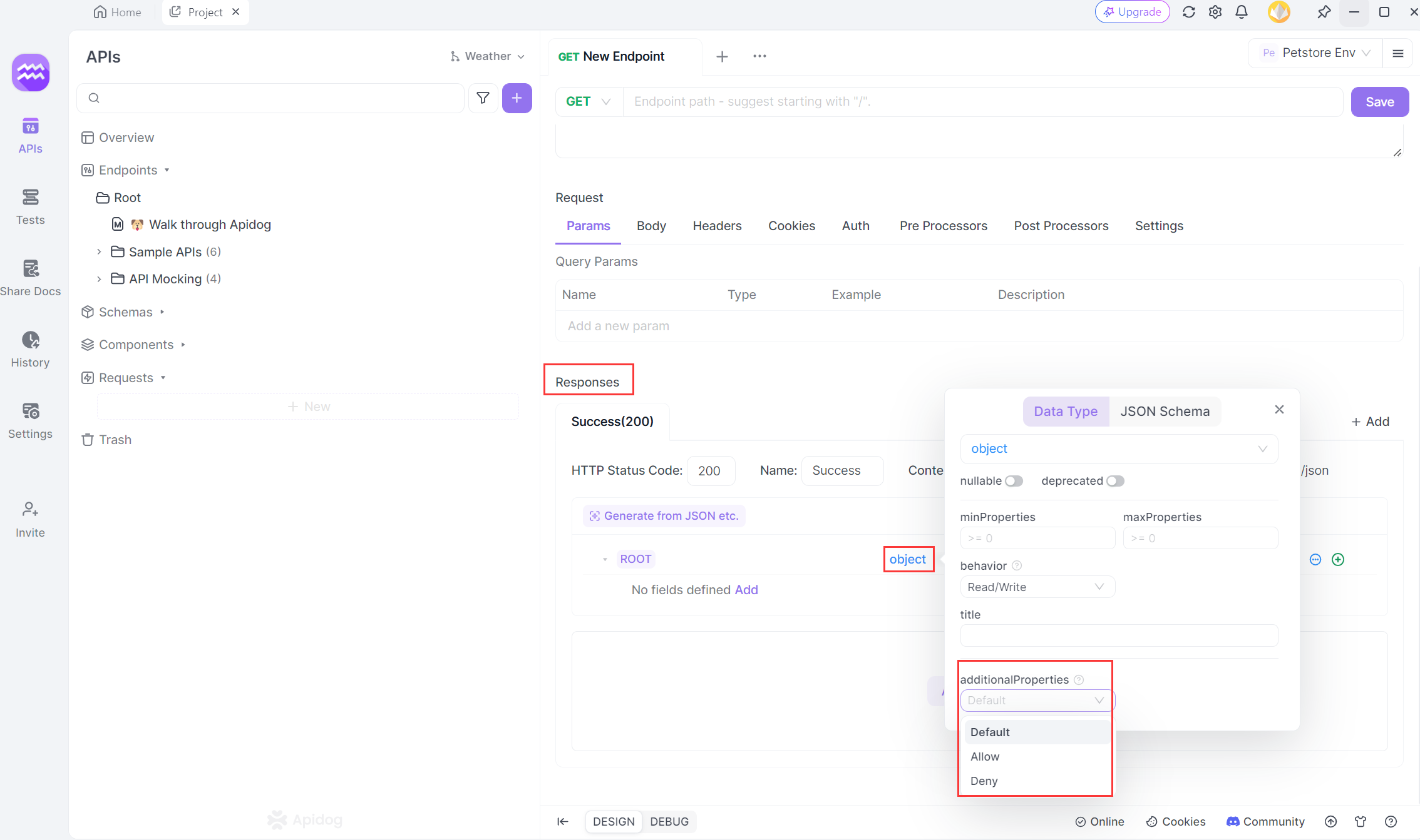 endpoint-level HashMap configuration