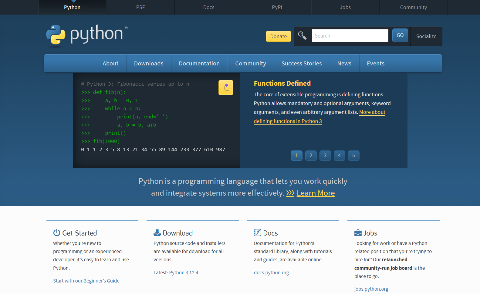 Site oficial do Python