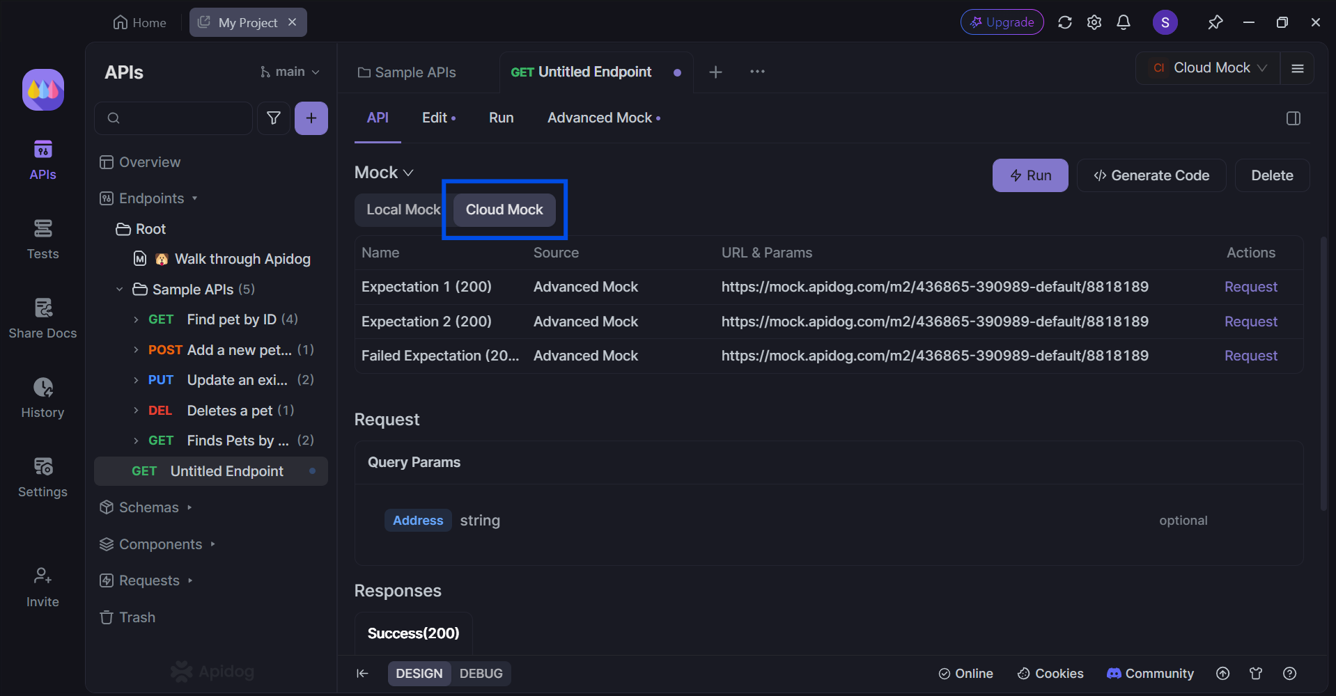 apidog cloud mock