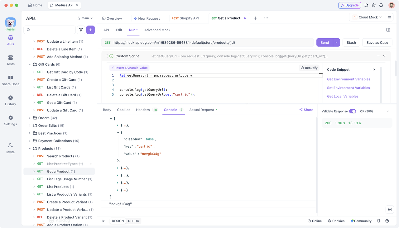 Retrieve query params