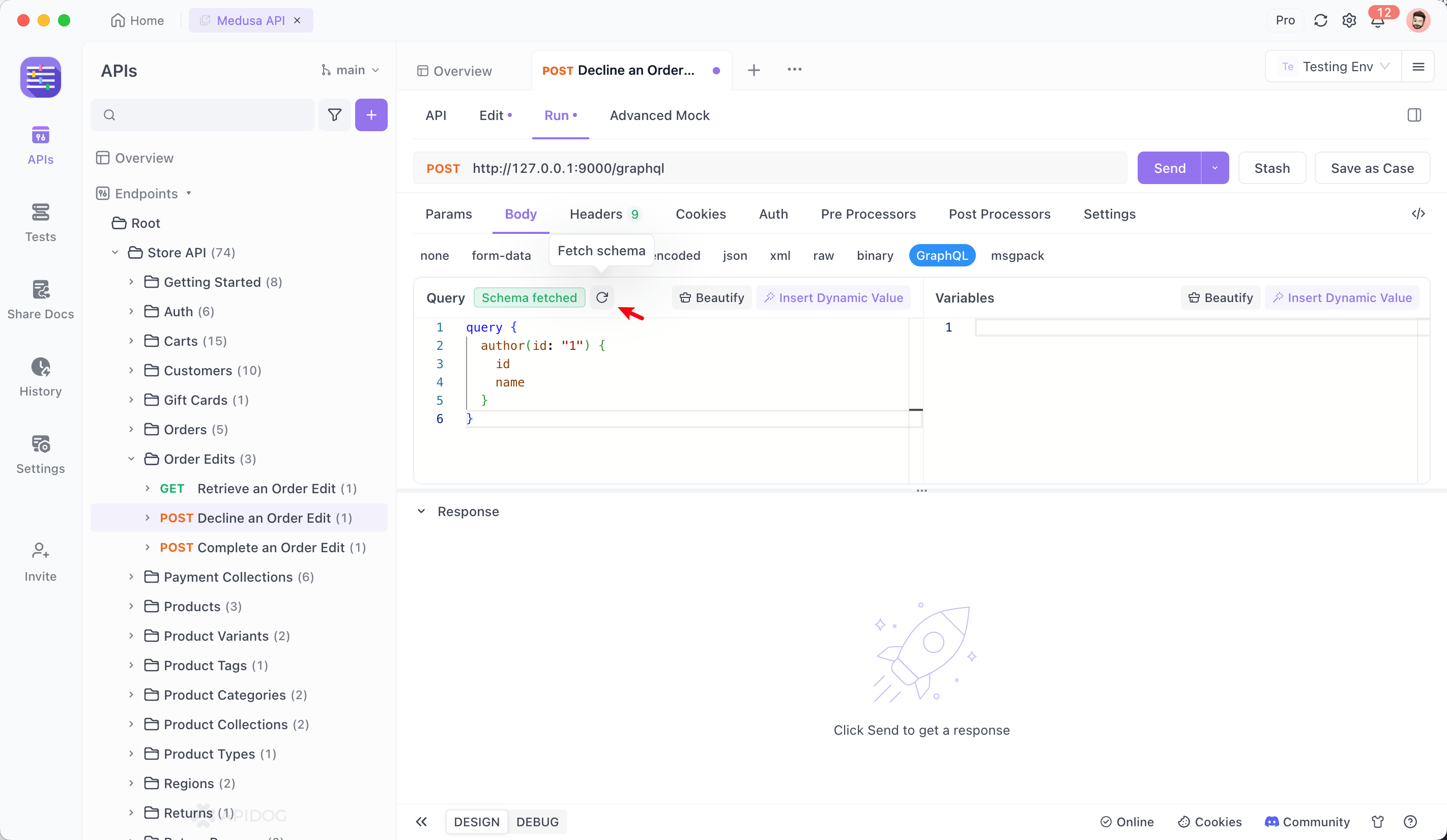 Requesting GraphQL