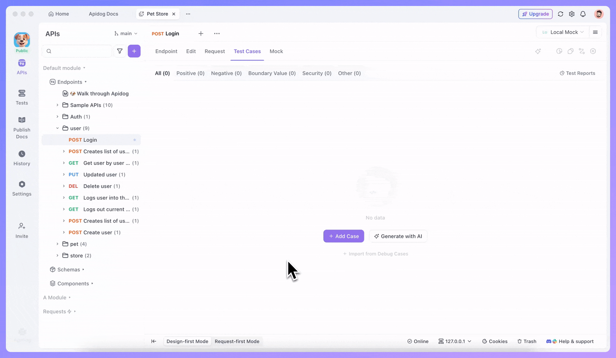 use AI to generate test cases