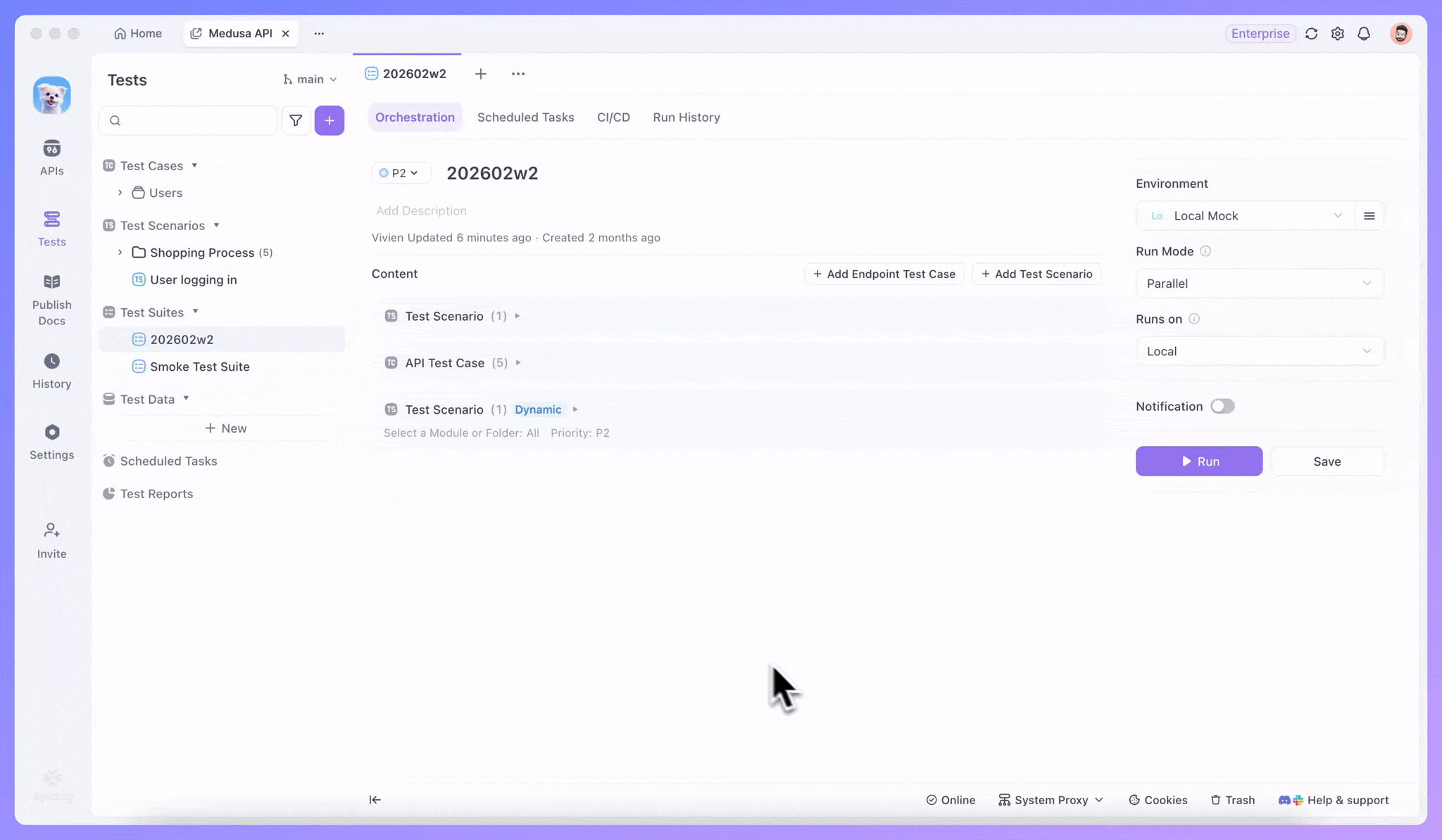 Test suites now support parallel run
