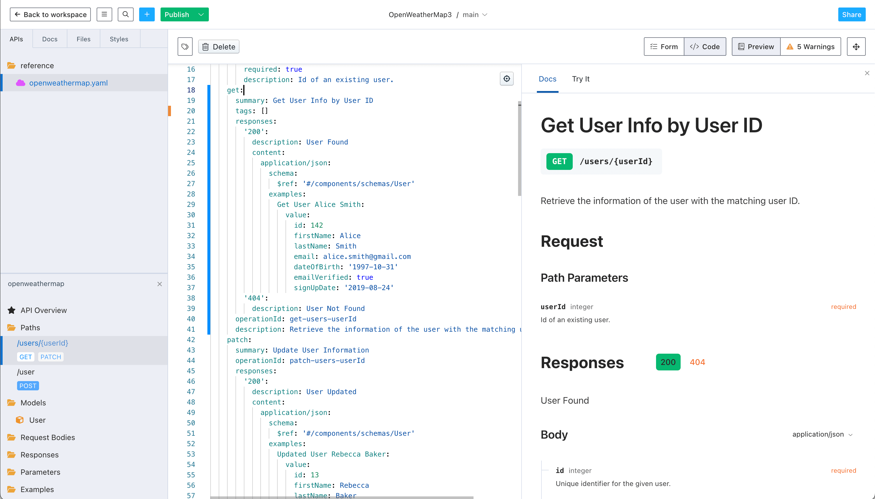 Stoplight visual API design editor