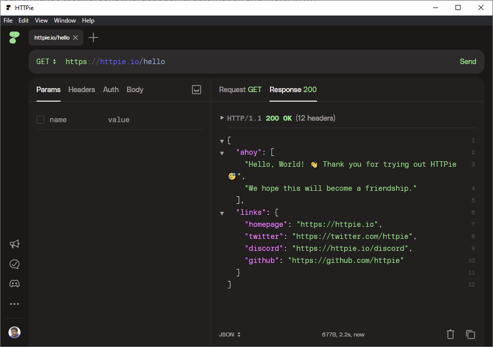 HTTPie command-line API client