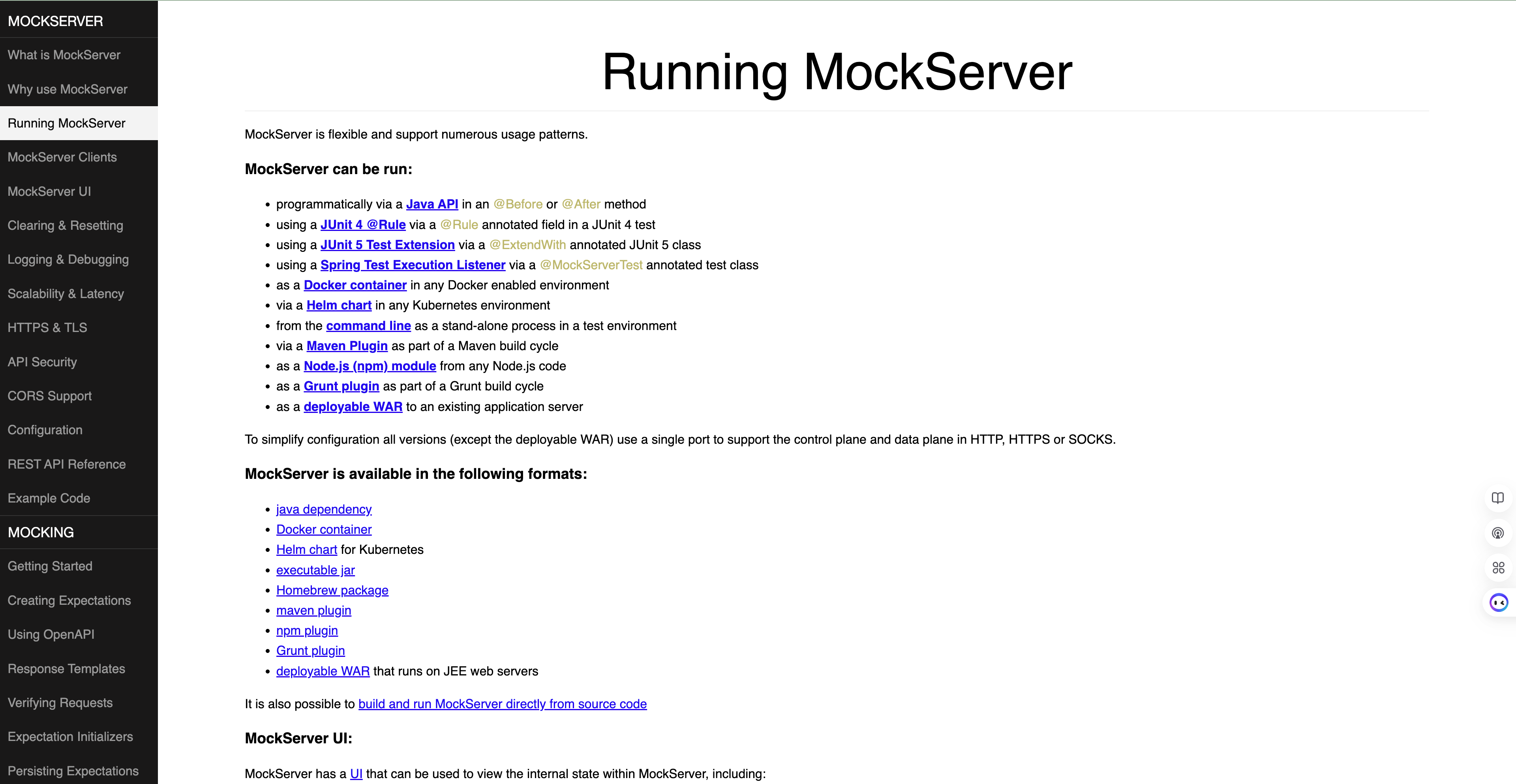 MockServer open-source mock interface