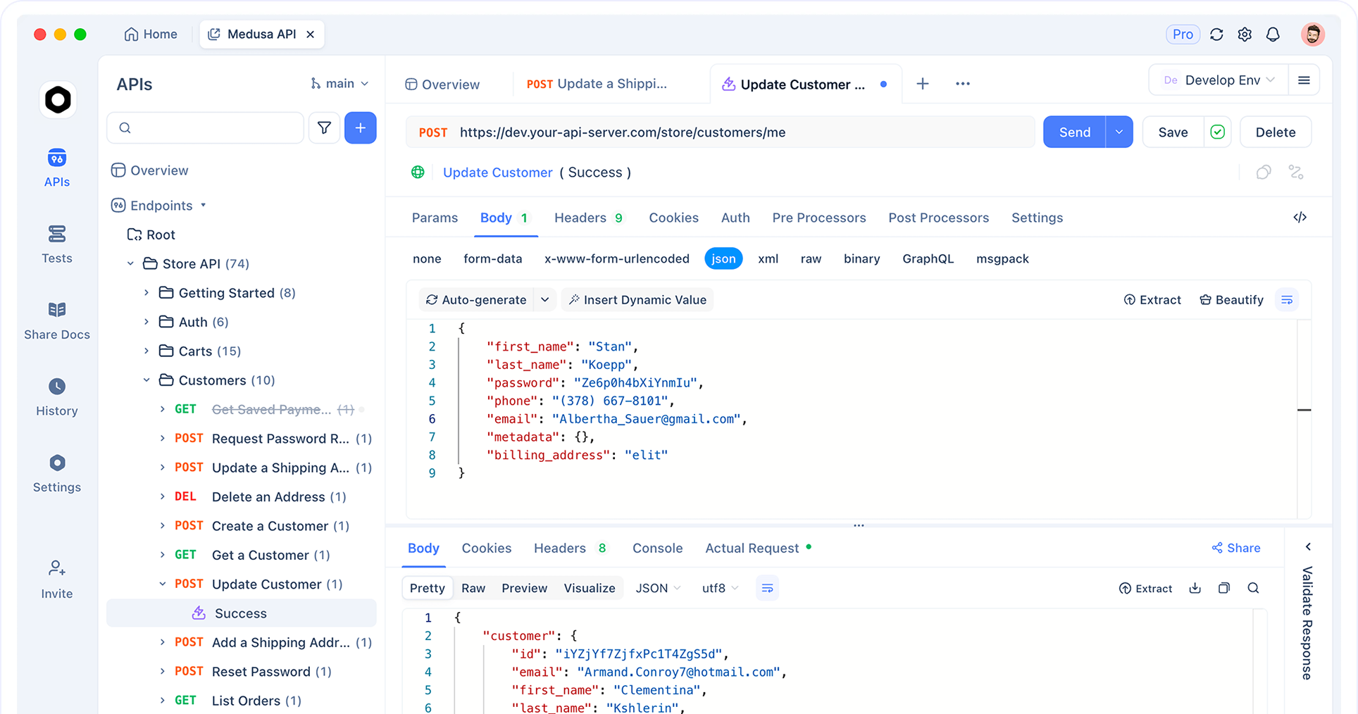 O cliente de API que conhece a sua especificação